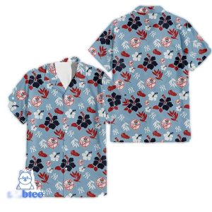 Vintage New York Yankees Floral Hawaiian Shirt For Stylish Fans