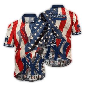 New York Yankees Heritage Flag Hawaiian Shirt For Stylish Fans