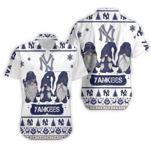 New York Yankees Holiday Gnomes Hawaiian Shirt For Festive Style