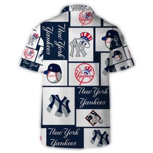 New York Yankees Logo Block Hawaiian Shirt For Ultimate Fan Style