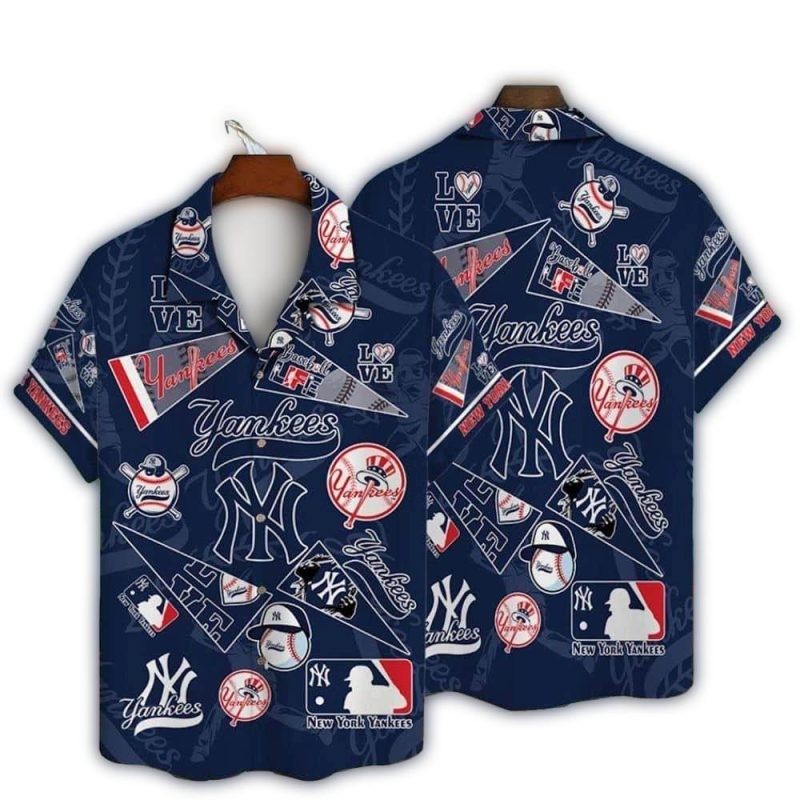 new york yankees major league baseball hawaiian shirt summer gift 5185 teedr