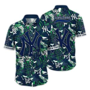 Vintage Floral New York Yankees Hawaiian Shirt For Men