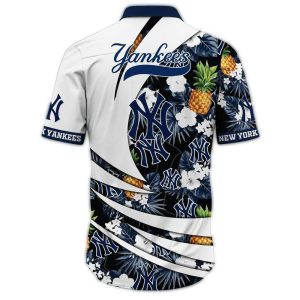 New York Yankees Pineapple Floral Hawaiian Shirt For Summer Style