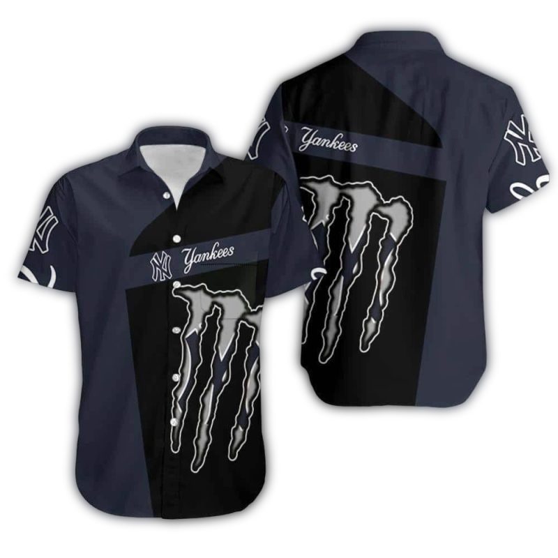 new york yankees monster energy hawaiian shirt