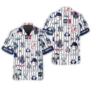 New York Yankees Pinstripe Mascot Hawaiian Shirt For Fans