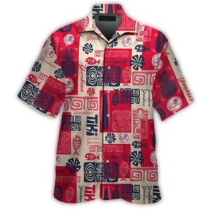 Vintage New York Yankees Tiki Fish Hawaiian Shirt For Men