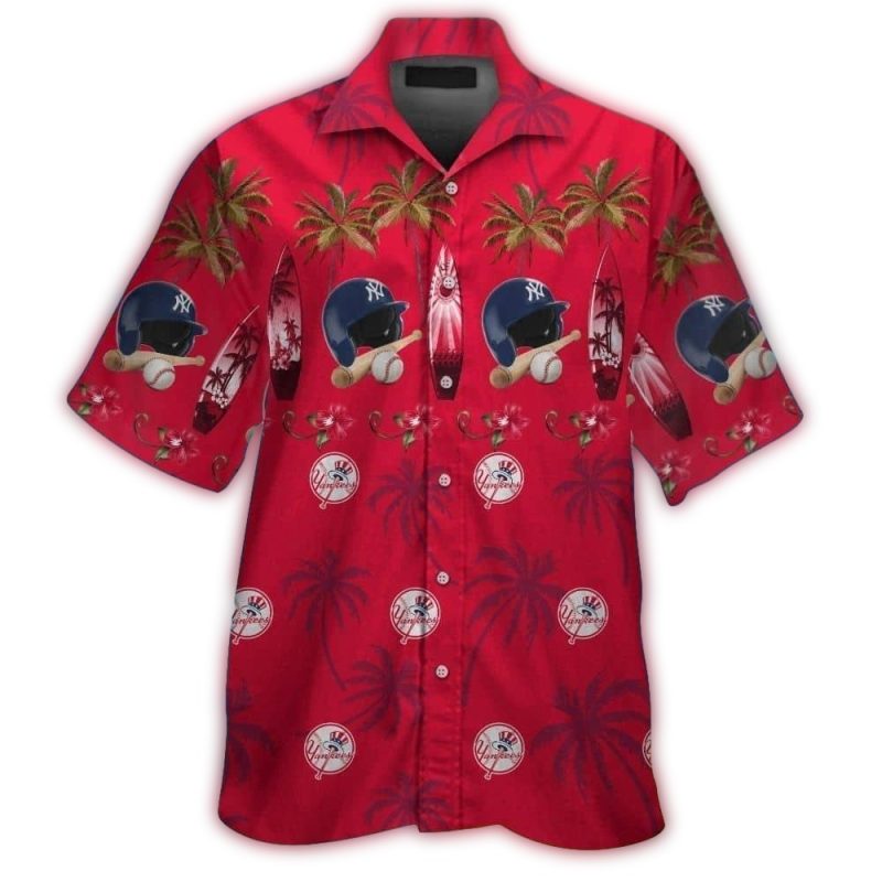 new york yankees short sleeve button up tropical hawaiian shirt ver02 7773 1qqcb