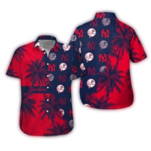 New York Yankees Coconut Pattern Hawaiian Shirt For Relaxed Island Style