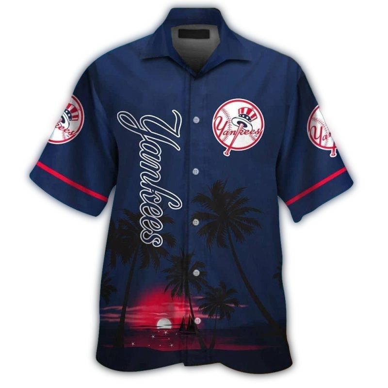 new york yankees short sleeve button up tropical hawaiian shirt ver08 3403 ajkui
