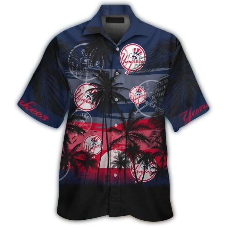 new york yankees short sleeve button up tropical shirt hawaiian shirt 4735 juy89