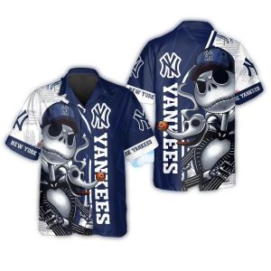 New York Yankees Skeleton Print Hawaiian Shirt For Ultimate Style