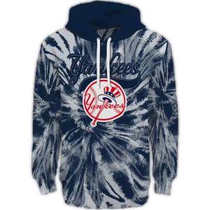 New York Yankees Tie Dye Hoodie - Stylish All-Over Print Design