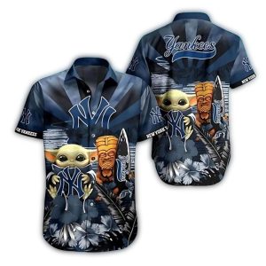 New York Yankees Tiki Yoda Fan Hawaiian Shirt For Sports Enthusiasts