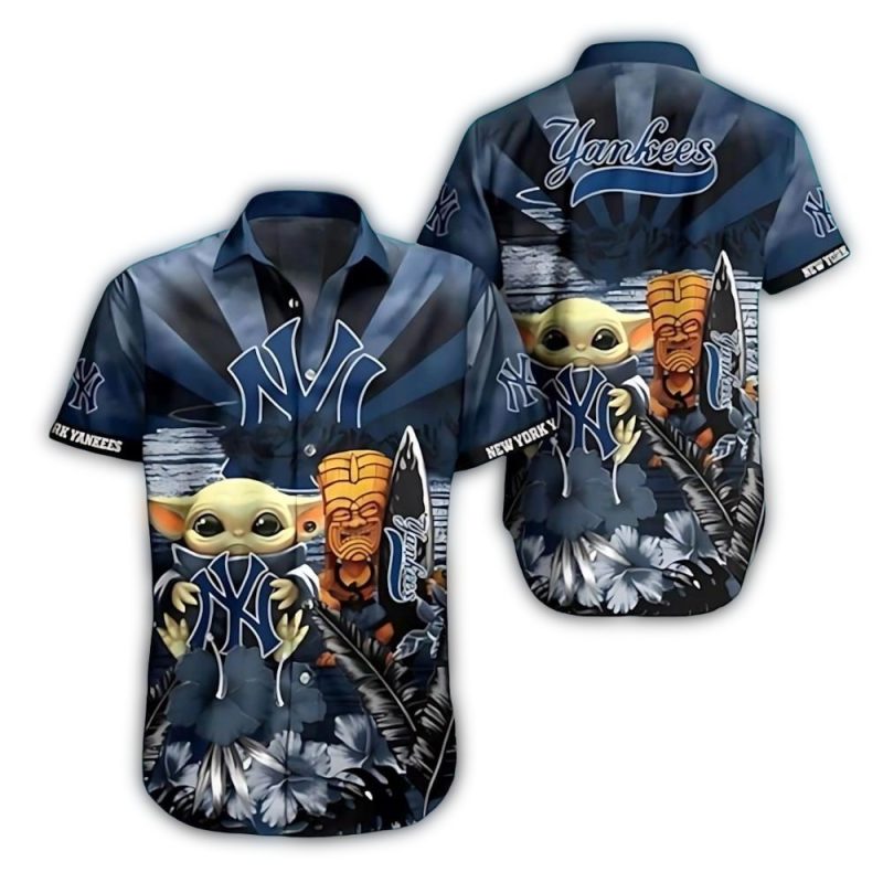 new york yankees tiki fan hawaiian shirt