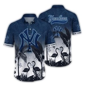 New York Yankees Tropical Flamingo Hawaiian Shirt For Men And Women
