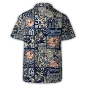 Vintage New York Yankees Patchwork Hawaiian Shirt For Ultimate Style