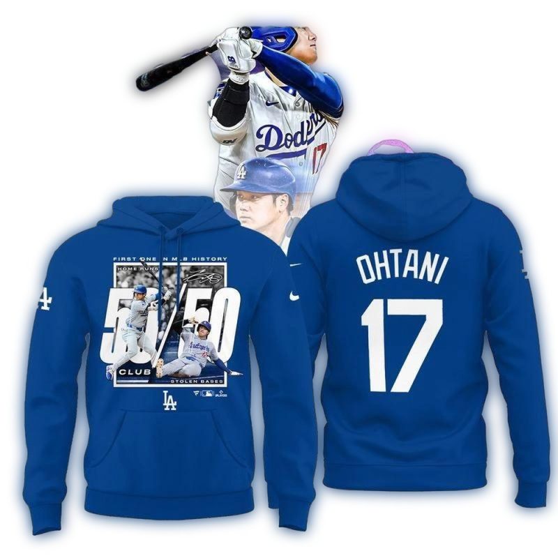 Shohei Ohtani Los Angeles Dodgers All Over Print Hoodie - #17 Design