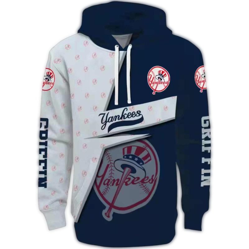 personalized new york yankees abstract shape navy hoodie best selling