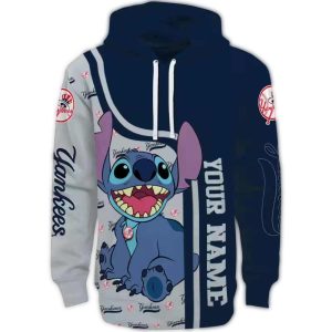 Custom New York Yankees All-Over Print Hoodie For Fans