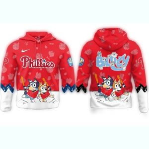 Philadelphia Phillies Bluey Night All-Over Print Hoodie for Fans