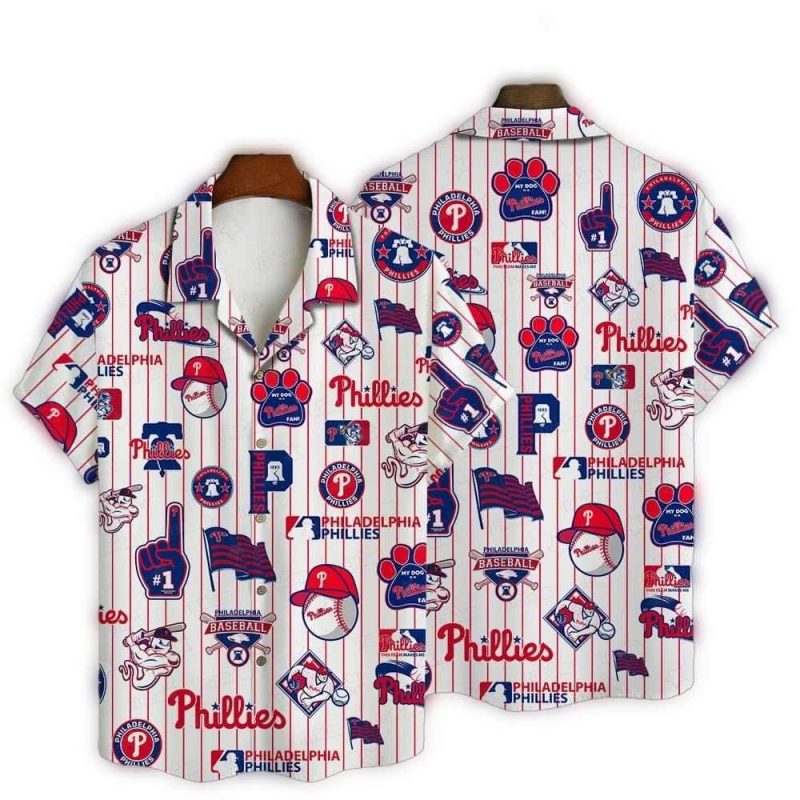 Philadelphia Phillies All-Star Hawaiian Shirt with Vibrant Patterns - Image 3