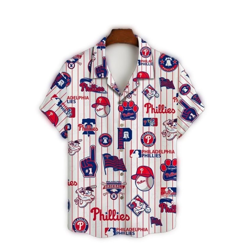 Philadelphia Phillies All-Star Hawaiian Shirt with Vibrant Patterns - Image 2