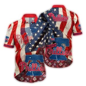 Philadelphia Phillies American Spirit Hawaiian Shirt for Fans