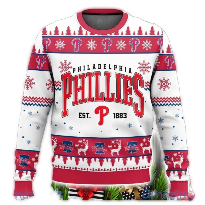 Philadelphia Phillies Est 1883 Christmas Ugly Sweater for Holiday Cheer - Image 2