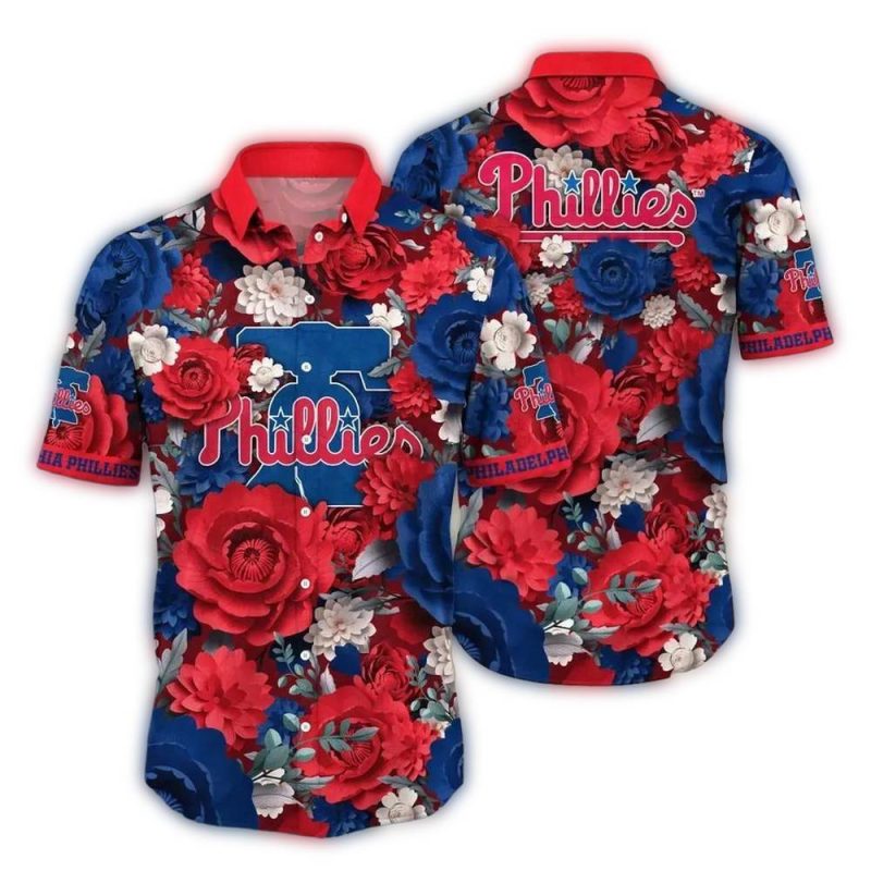 Philadelphia Phillies Floral Hawaiian Shirt for Fans