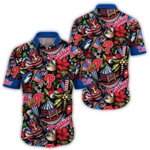 Philadelphia Phillies Hawaiian Shirt - Fun Carnival Design for Fans