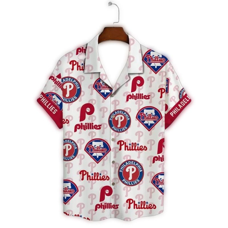 Custom Philadelphia Phillies Logo Hawaiian Shirt for Fans - Image 2