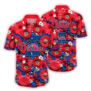 Philadelphia Phillies Floral Hawaiian Shirt for Summer Style