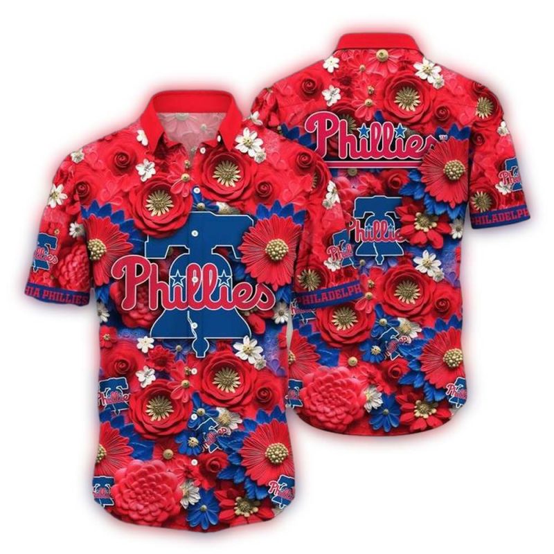 Philadelphia Phillies Floral Hawaiian Shirt for Summer Style