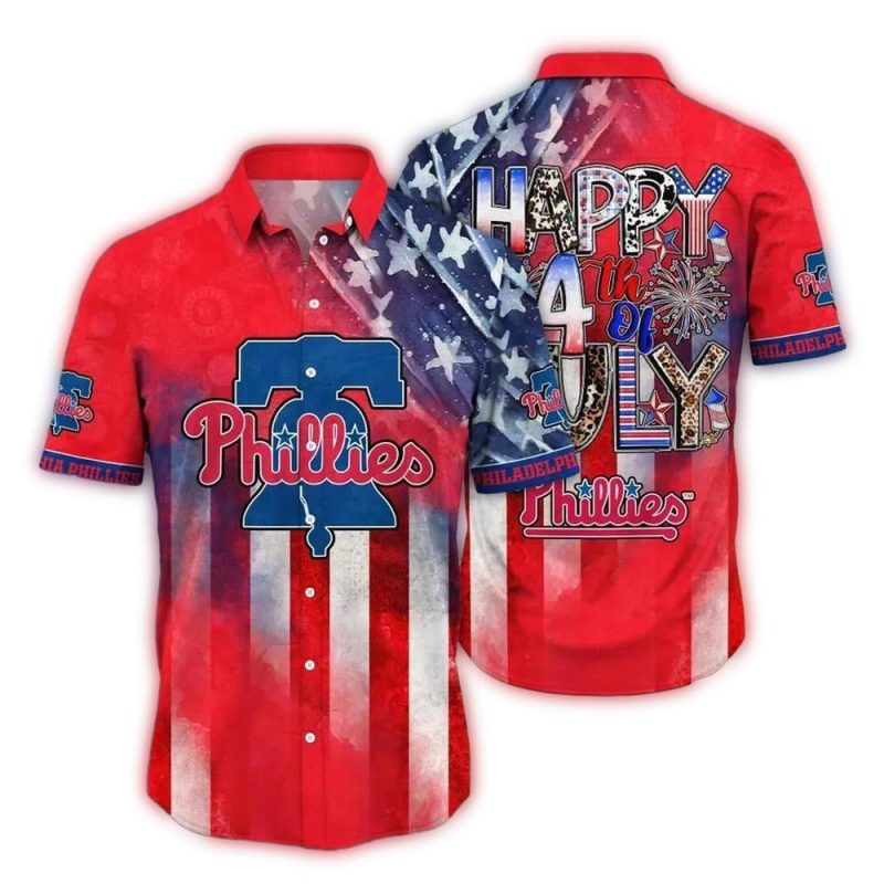 Philadelphia Phillies Fourth of July Hawaiian Shirt for Festive Fans