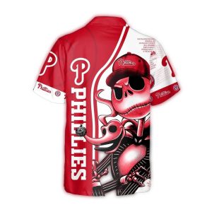 Philadelphia Phillies Jack Skellington Halloween Hawaiian Shirt for Fans