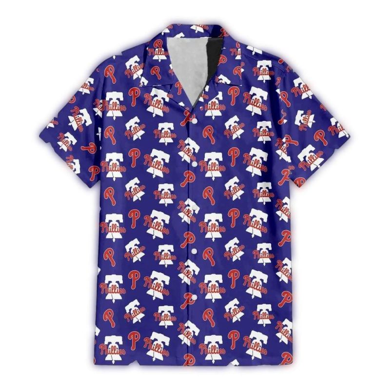 Philadelphia Phillies Iconic Logo Tropical Hawaiian Shirt for Fans - Image 2