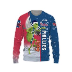 Philadelphia Phillies Grinch Christmas Ugly Sweater for Holiday Cheer