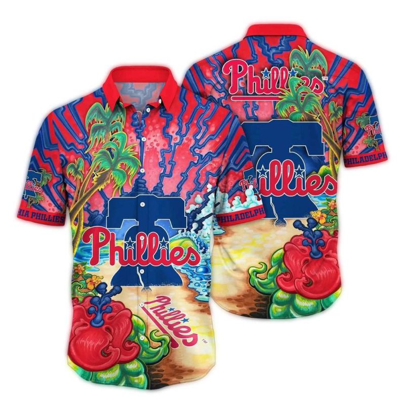 Philadelphia Phillies Coconut Art Hawaiian Shirt for Baseball Fans