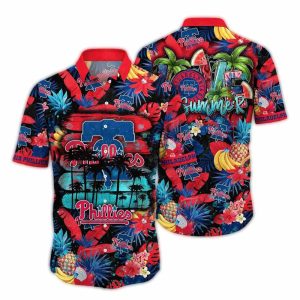 Philadelphia Phillies Tropical Pineapple Beach Hawaiian Shirt for Fans