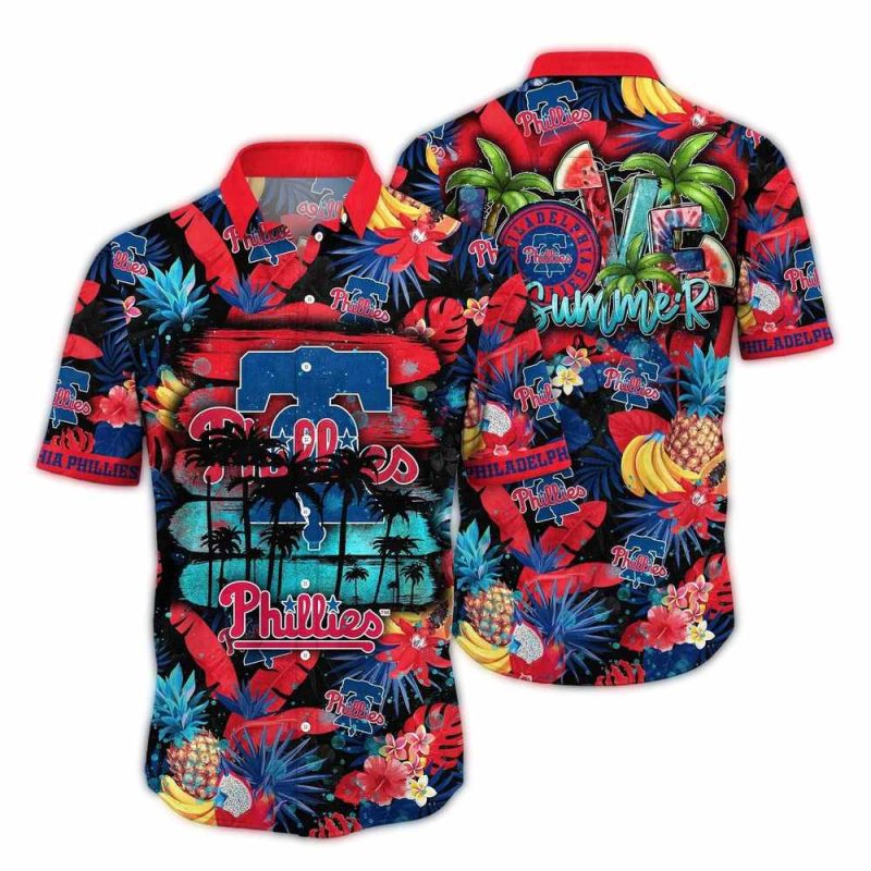 Philadelphia Phillies Tropical Pineapple Beach Hawaiian Shirt for Fans