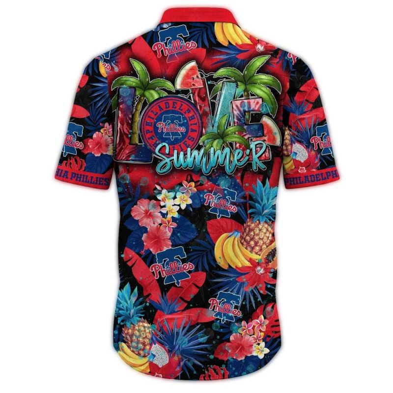 Philadelphia Phillies Tropical Pineapple Beach Hawaiian Shirt for Fans - Image 2