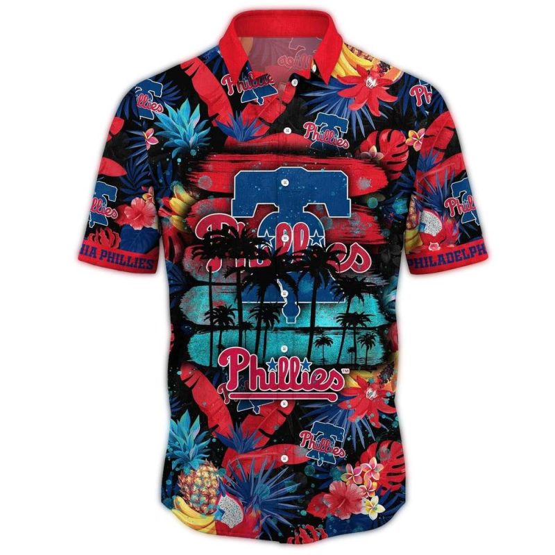 Philadelphia Phillies Tropical Pineapple Beach Hawaiian Shirt for Fans - Image 3