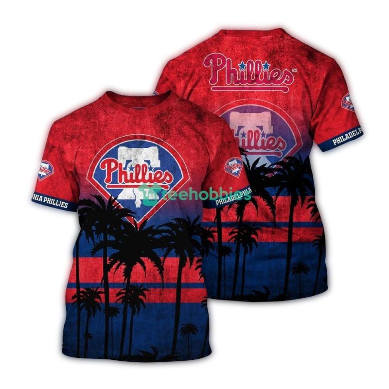 Philadelphia Phillies Tropical Coconut Print T-Shirt for Fans - Image 2