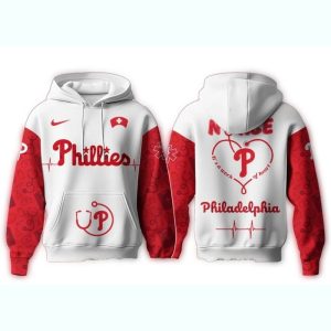 Philadelphia Phillies All-Over Print Hoodie for Nurses and Fans