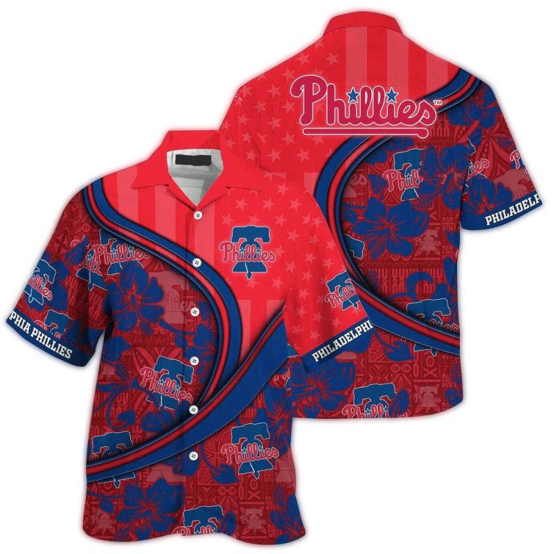 Personalized Floral Vintage Hawaiian Shirt for Philadelphia Phillies Fans - Image 3