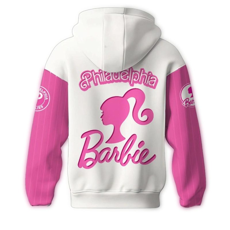 Philadelphia Phillies Barbie Night Game All-Over Print Hoodie for Fans - Image 2
