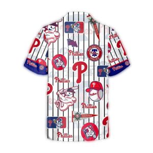 Philadelphia Phillies Pinstripe Hawaiian Shirt for Fans - Stylish & Fun