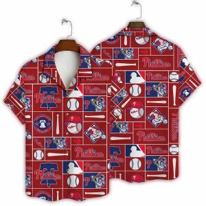 Philadelphia Phillies Retro Patchwork Hawaiian Shirt for Fans