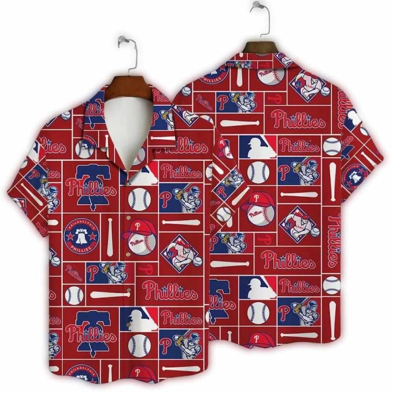 Philadelphia Phillies Retro Patchwork Hawaiian Shirt for Fans
