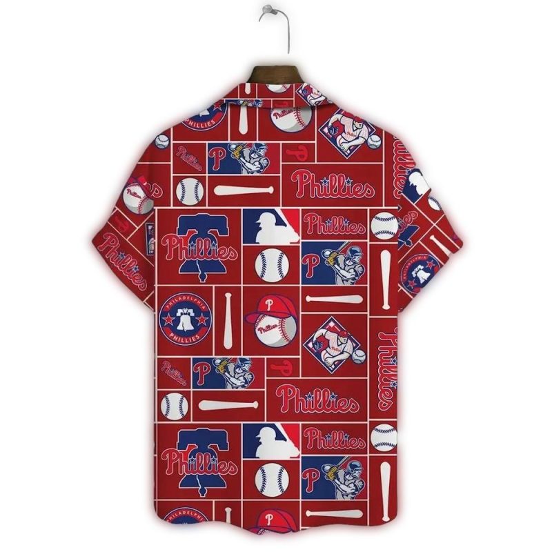 Philadelphia Phillies Retro Patchwork Hawaiian Shirt for Fans - Image 2